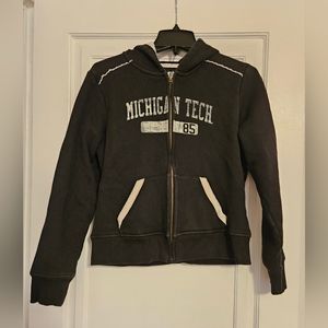 GUC Women's Michigan Technological University Zip Up Hoodie, Navy